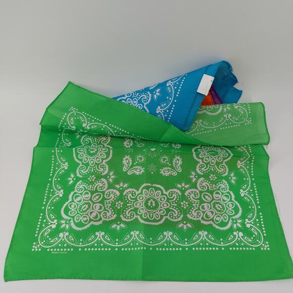 Bandana Set Colorful Bright Western Casual Party Cosplay 20" X 20" - Picture 4 of 4